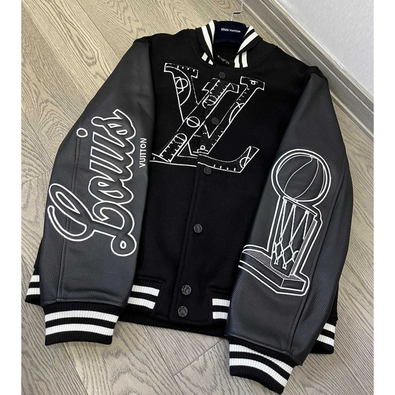 Louis Vuitton x NBA Leather Basketball Jacket - DesignerGu