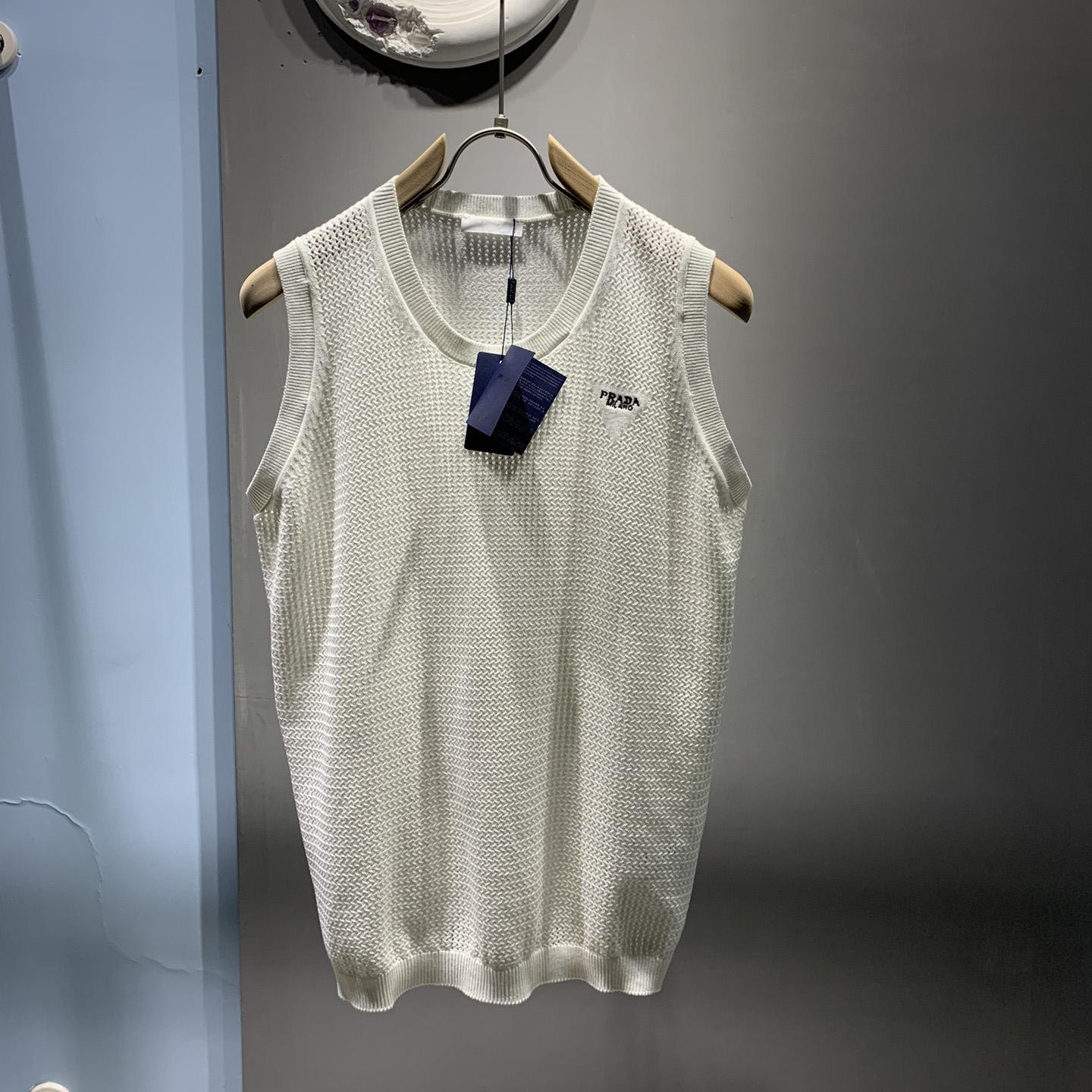 Prada Mesh Knit Tank Top - DesignerGu