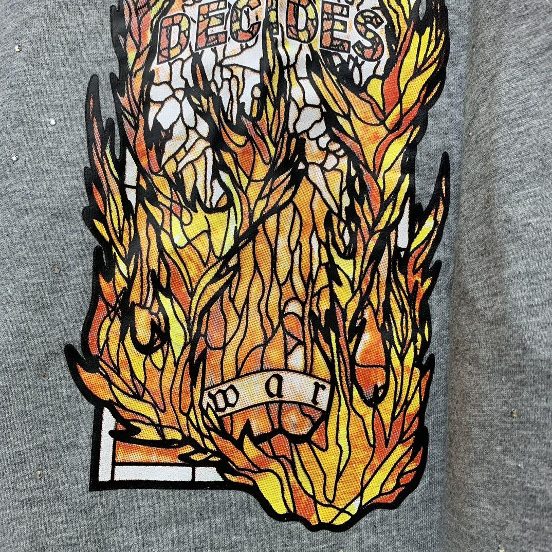 Who Decides War Flame Glass Hooded Sweatshirt - DesignerGu