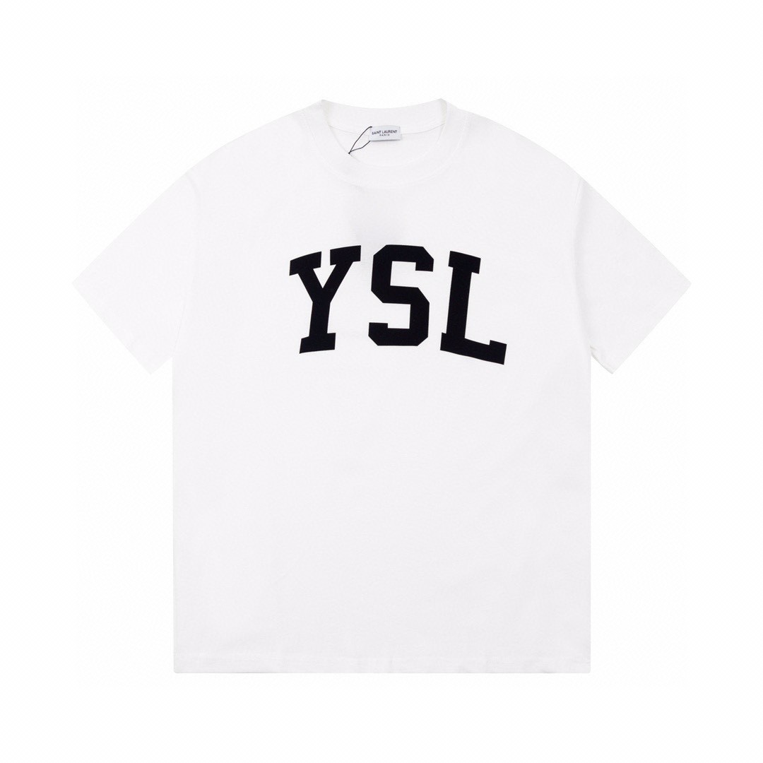 Saint Laurent Cotton-jersey T-shirt  - DesignerGu