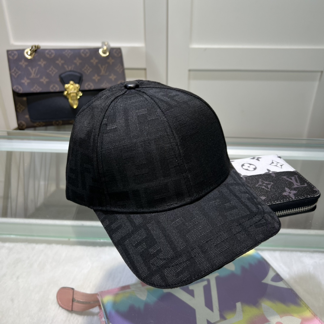 Fendi FF  Logo Baseball Cap - DesignerGu