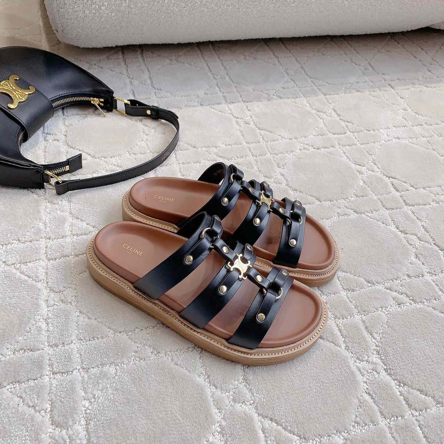 Celine Tippi Slide In Calfskin - DesignerGu