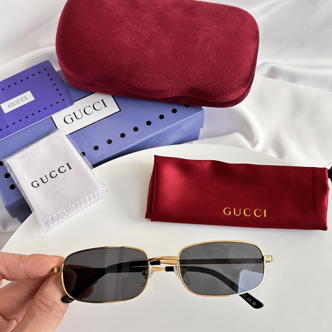 Gucci Rectangular Frame Sunglasses  GG1457S  - DesignerGu