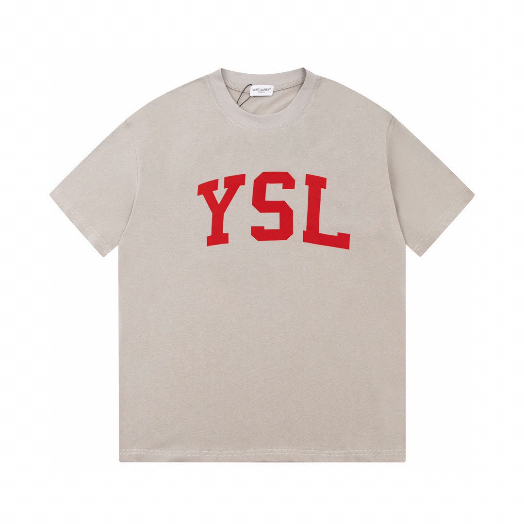 Saint Laurent Cotton-jersey T-shirt  - DesignerGu