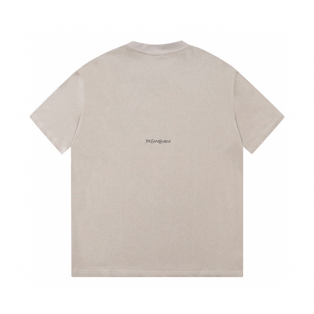 Saint Laurent Cotton-jersey T-shirt  - DesignerGu