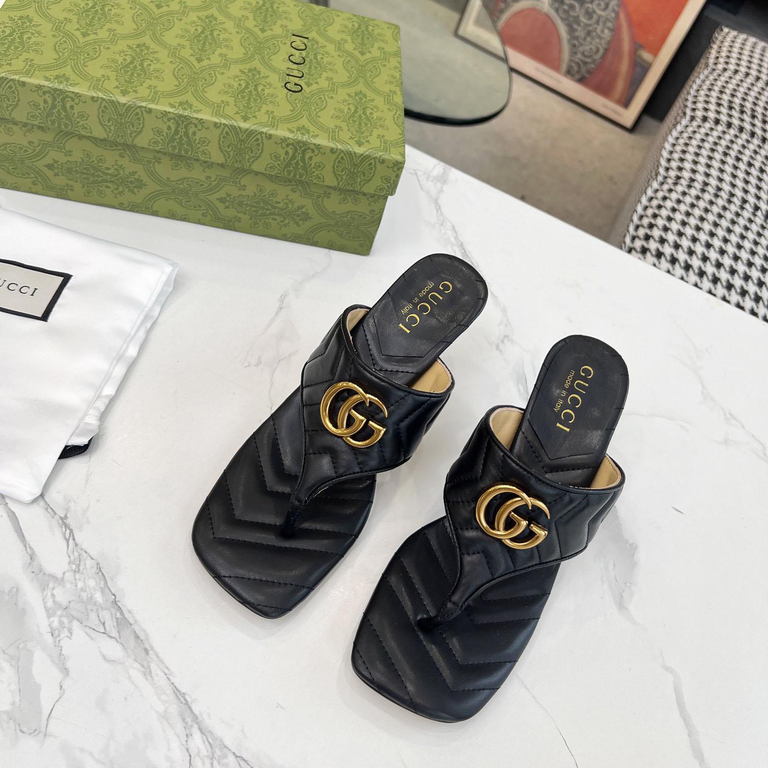 Gucci Women's Double G thong sandal - DesignerGu