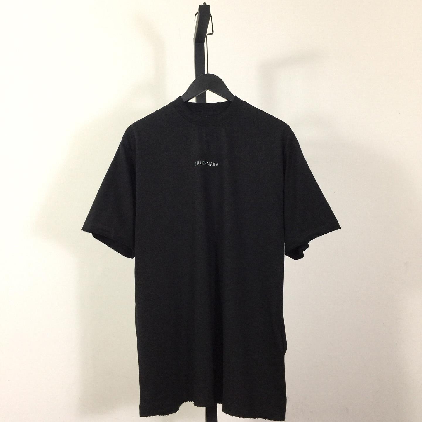 Balenciaga Back T-Shirt Medium Fit In Black - DesignerGu