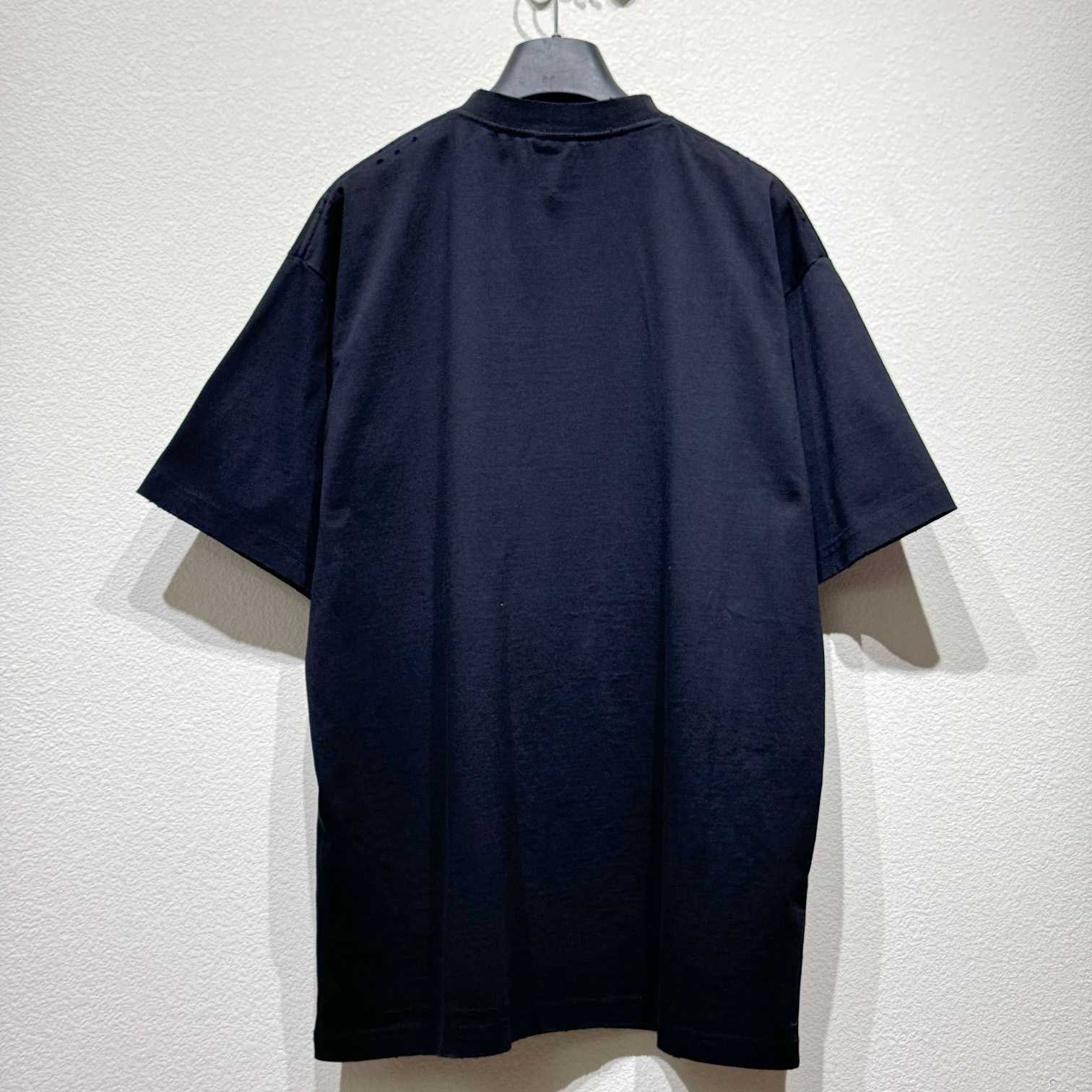 Balenciaga Agaicnelab T-Shirt Oversized Fit In Black - DesignerGu