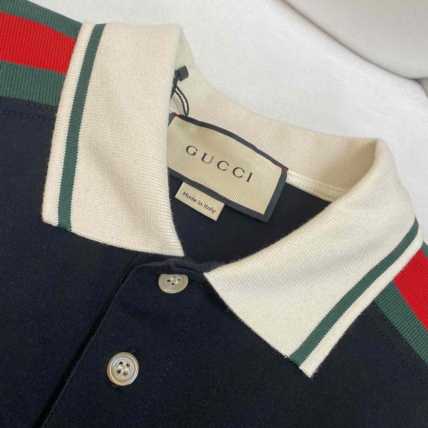 Gucci Cotton Polo With Interlocking G - DesignerGu