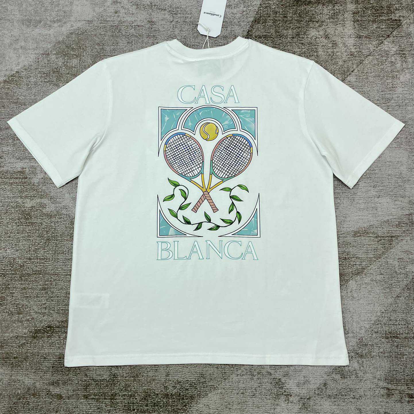 Casablanca Tennis Pastelle Printed T-Shirt   C870 - DesignerGu