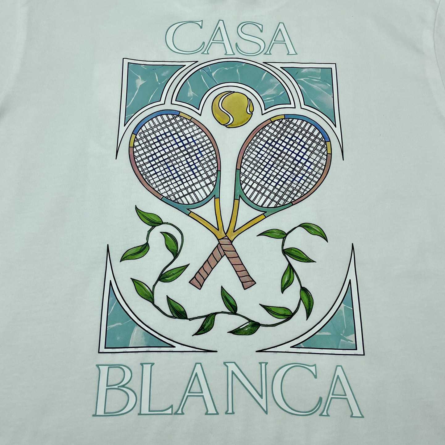 Casablanca Tennis Pastelle Printed T-Shirt   C870 - DesignerGu