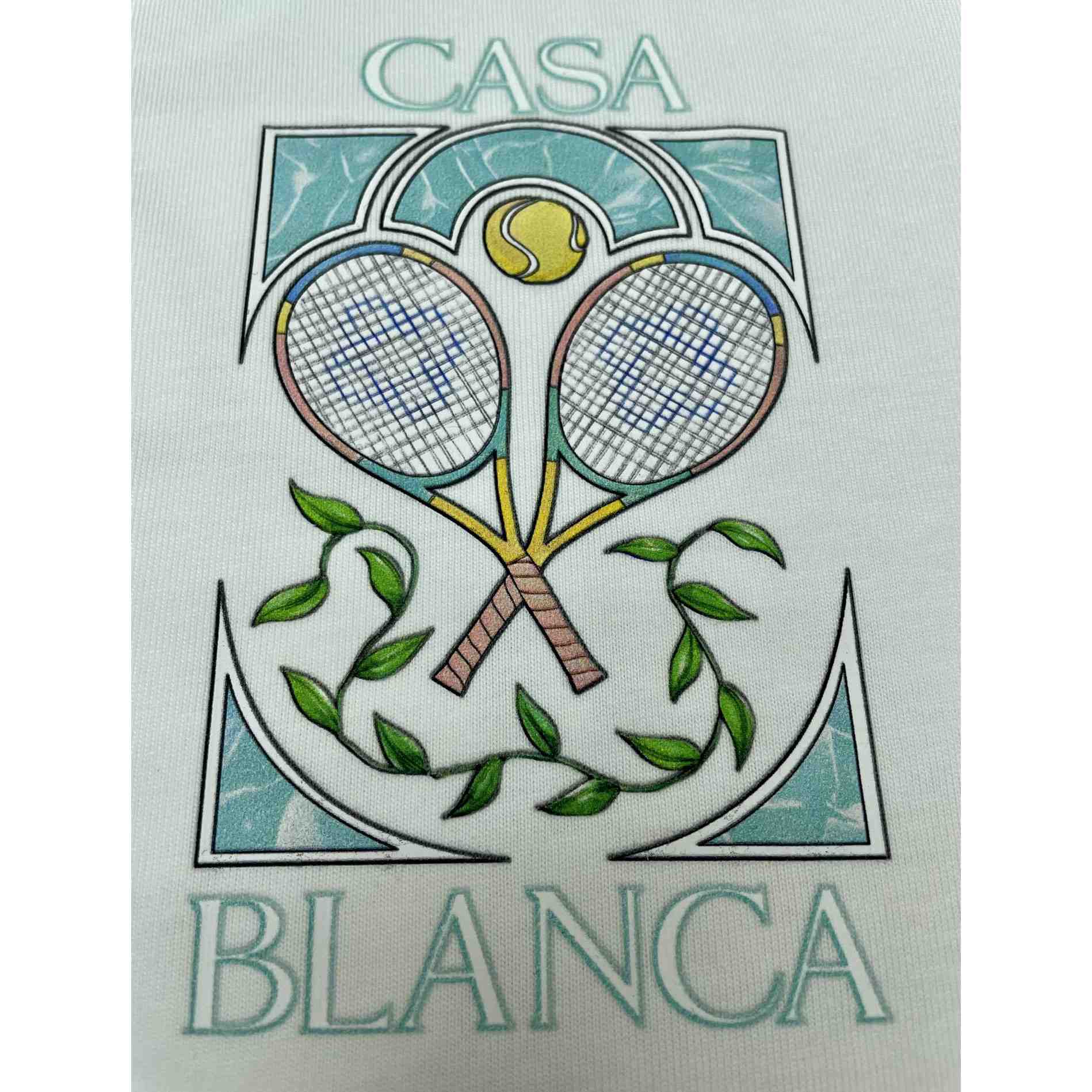 Casablanca Tennis Pastelle Printed T-Shirt   C870 - DesignerGu