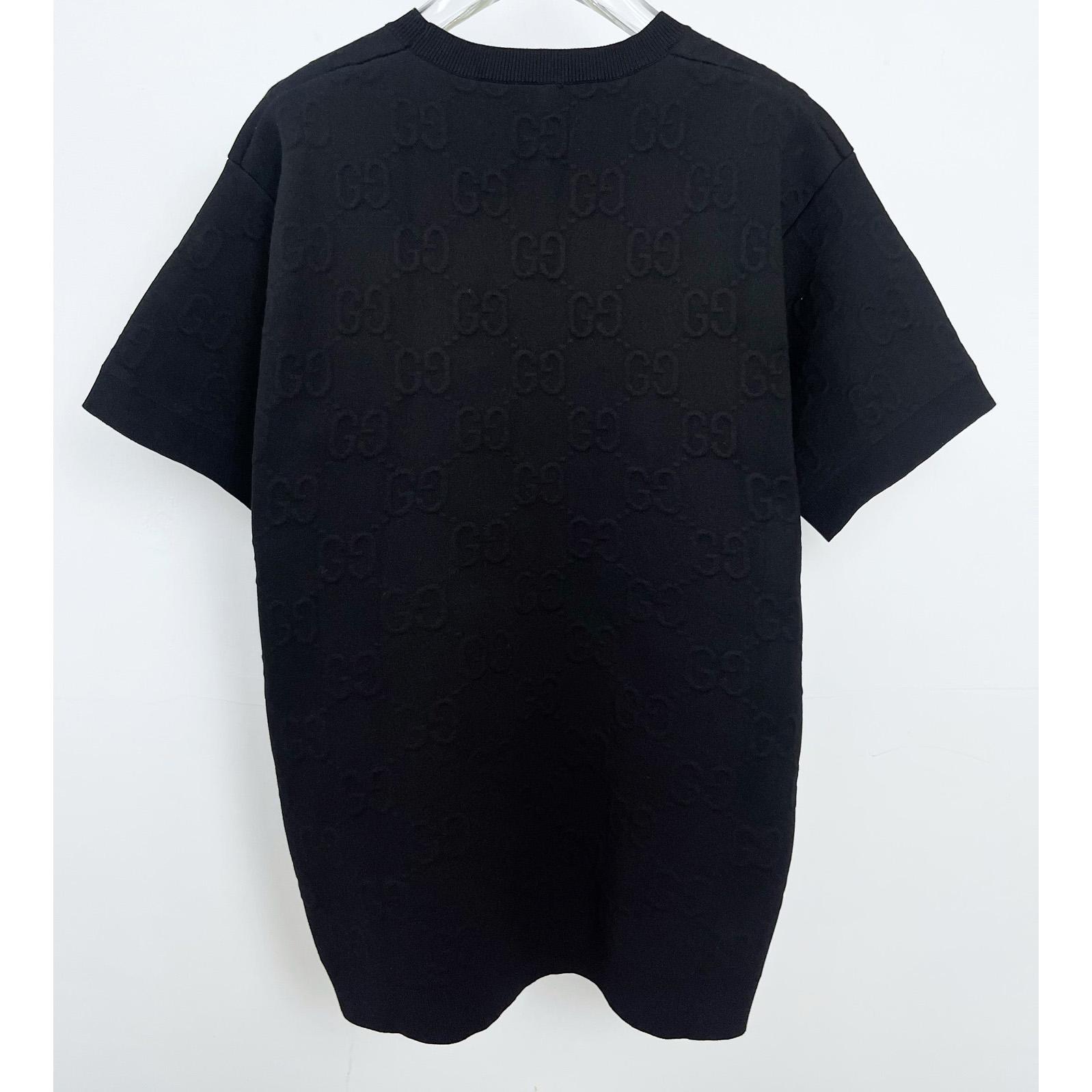 Gucci Cotton Jersey T-shirt With GG Logo - DesignerGu