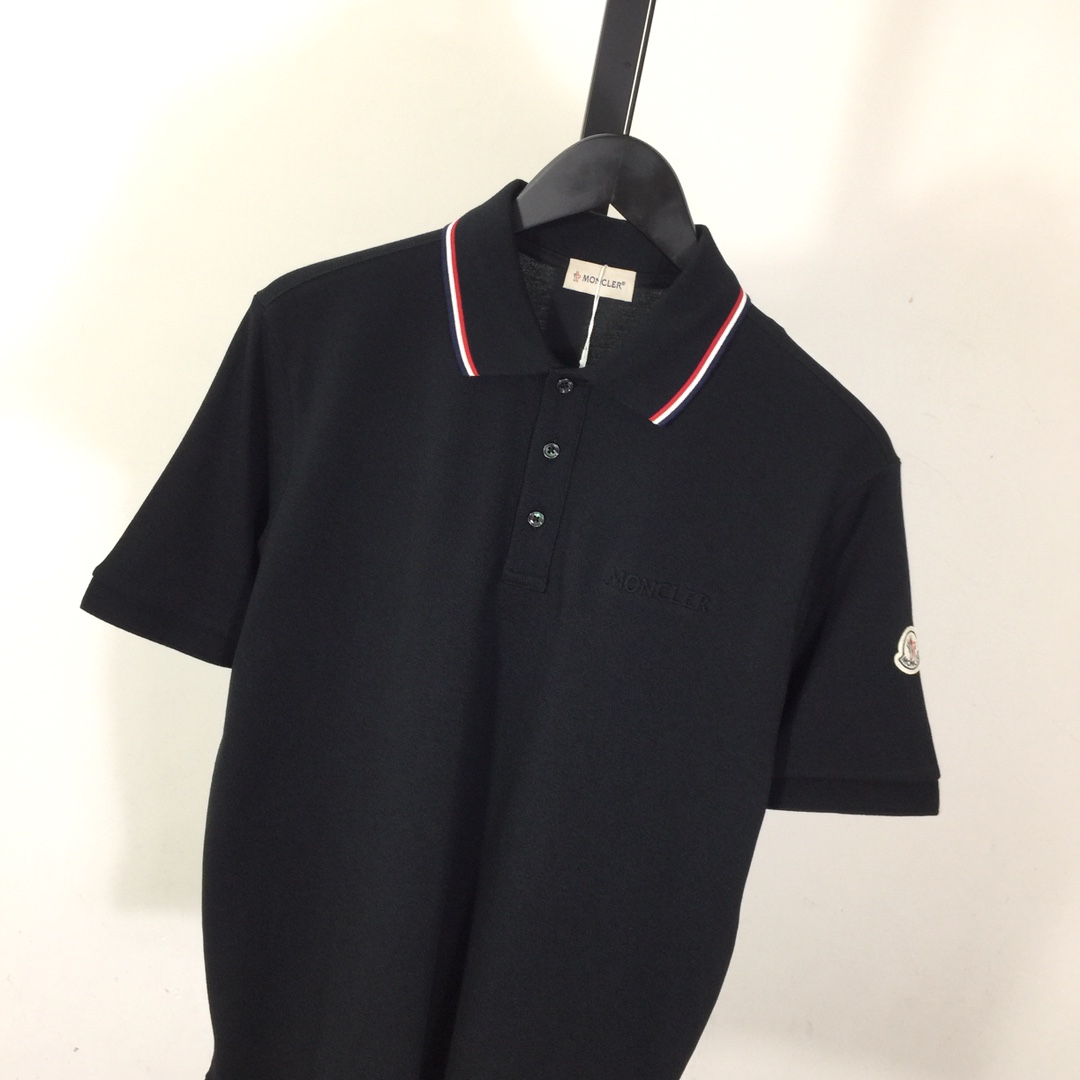 Moncler Logo Cotton Polo Shirt - DesignerGu