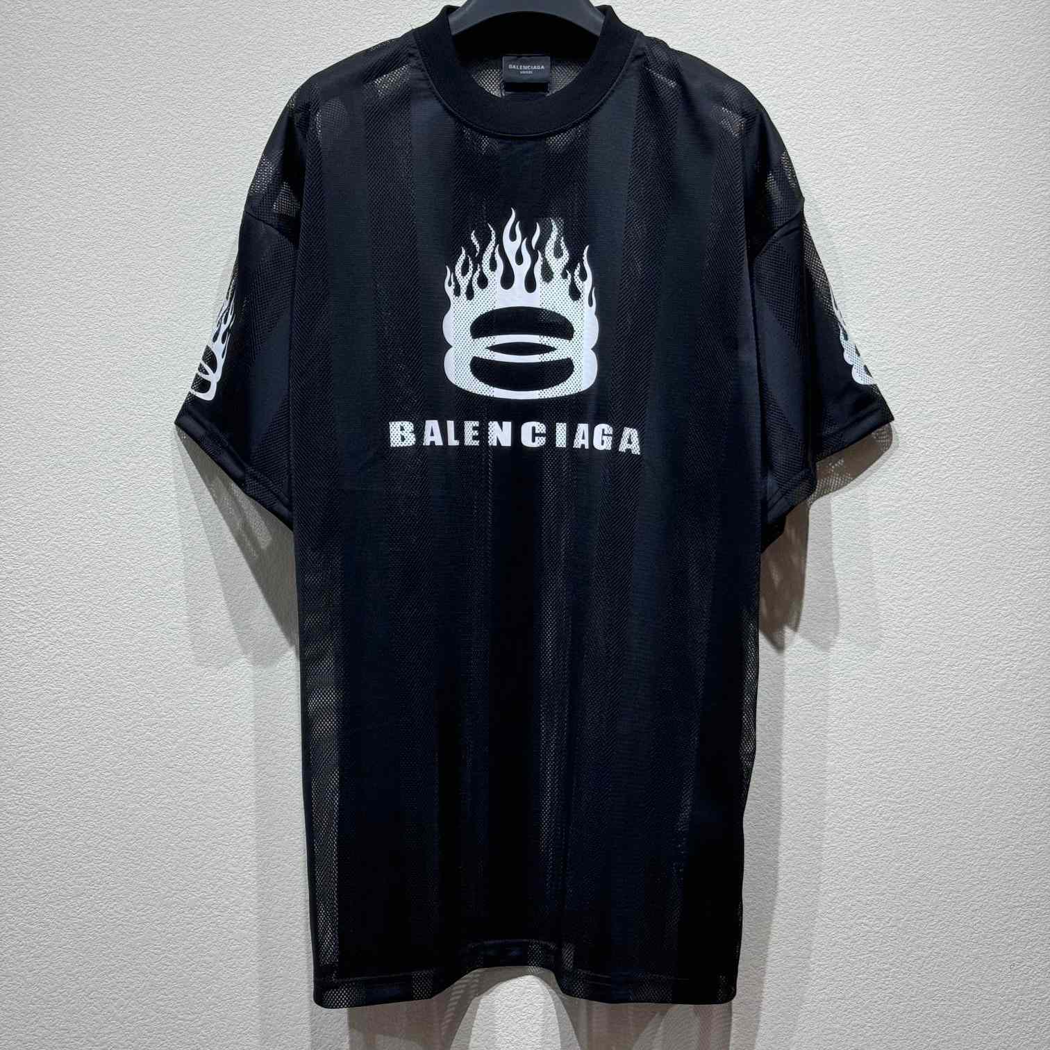 Balenciaga Burning Unity T-Shirt Oversized In Black - DesignerGu