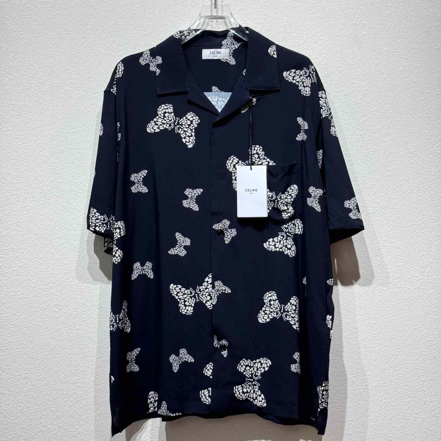 Celine Convertible-Collar Printed Woven Shirt - DesignerGu