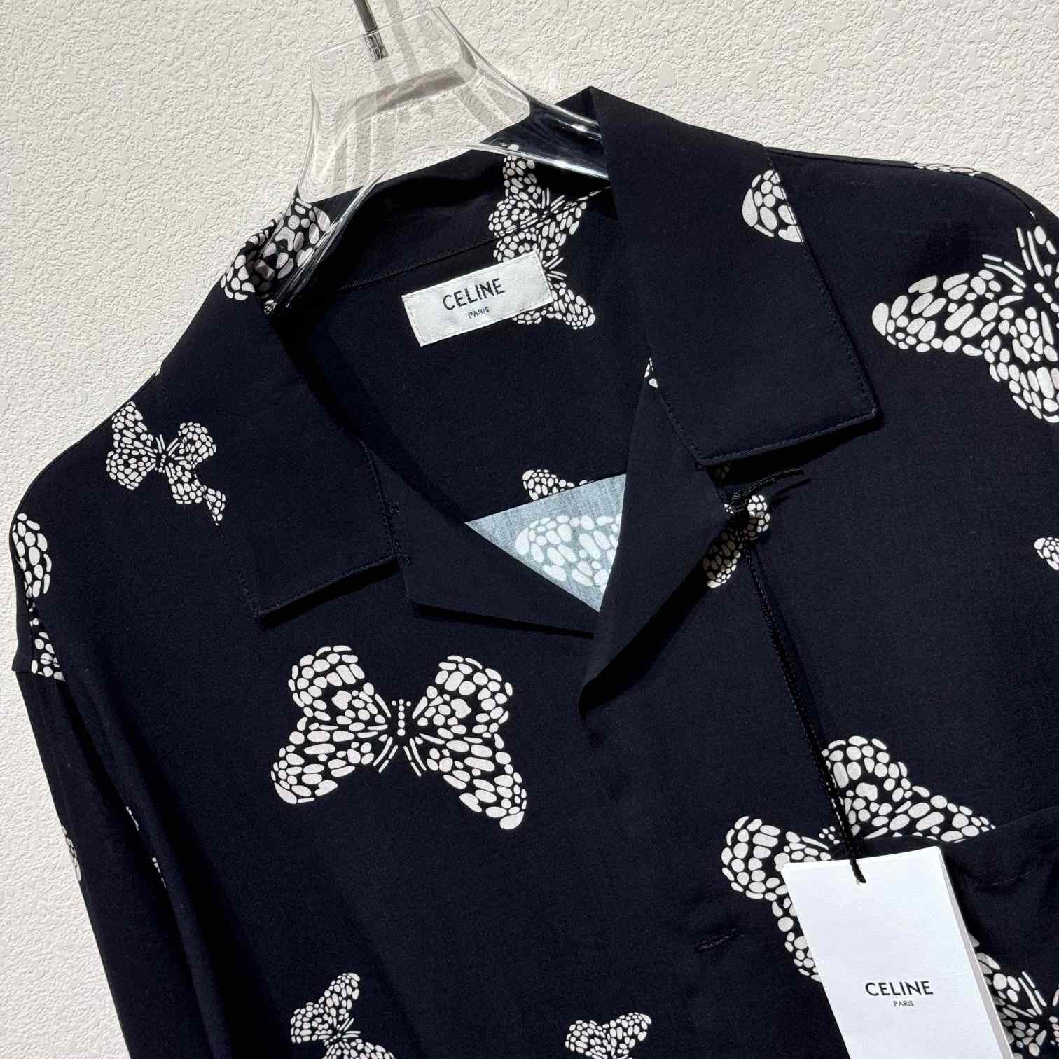 Celine Convertible-Collar Printed Woven Shirt - DesignerGu