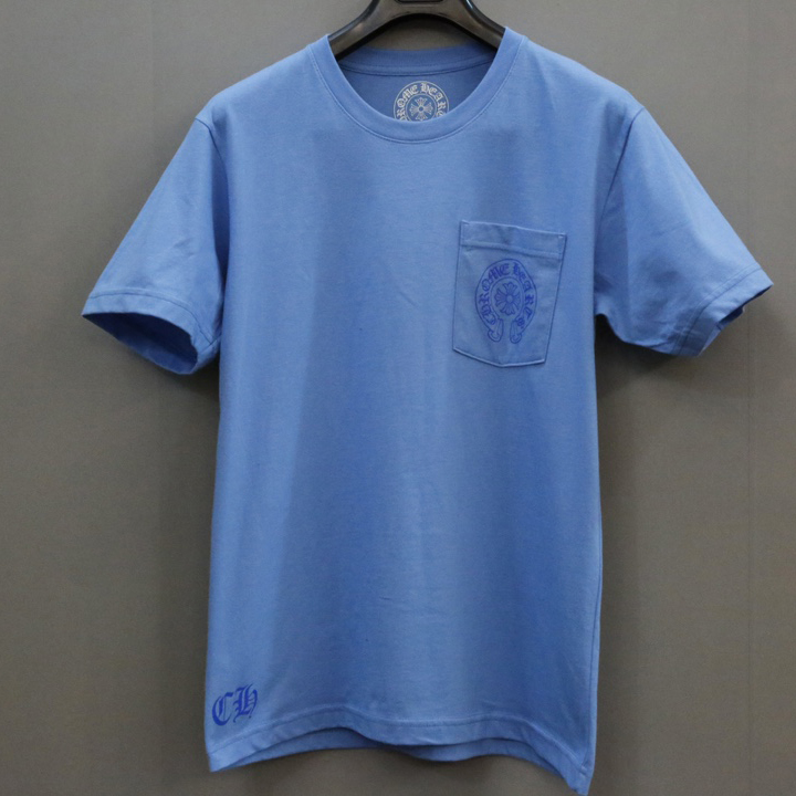 Chrome Heart Miami Exclusive Light Blue Pocket Tee  - DesignerGu