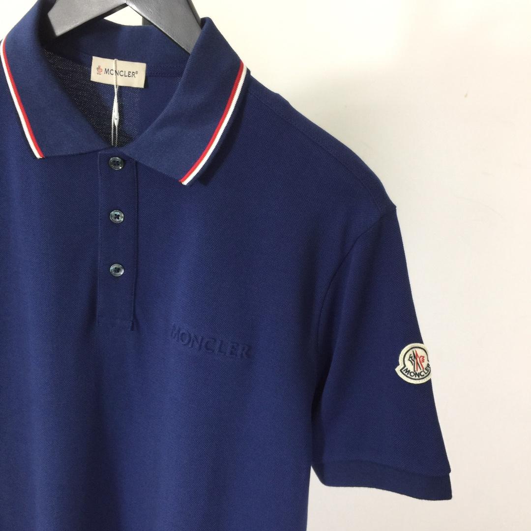 Moncler Logo Cotton Polo Shirt - DesignerGu