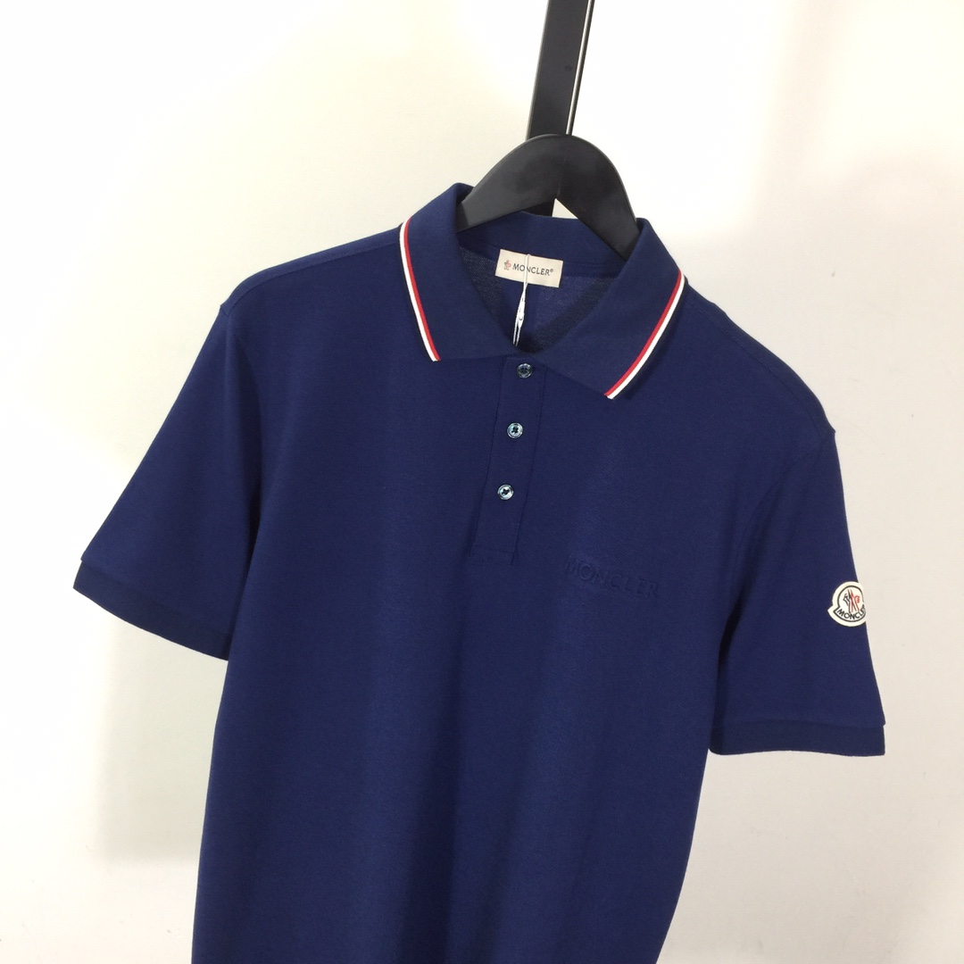 Moncler Logo Cotton Polo Shirt - DesignerGu