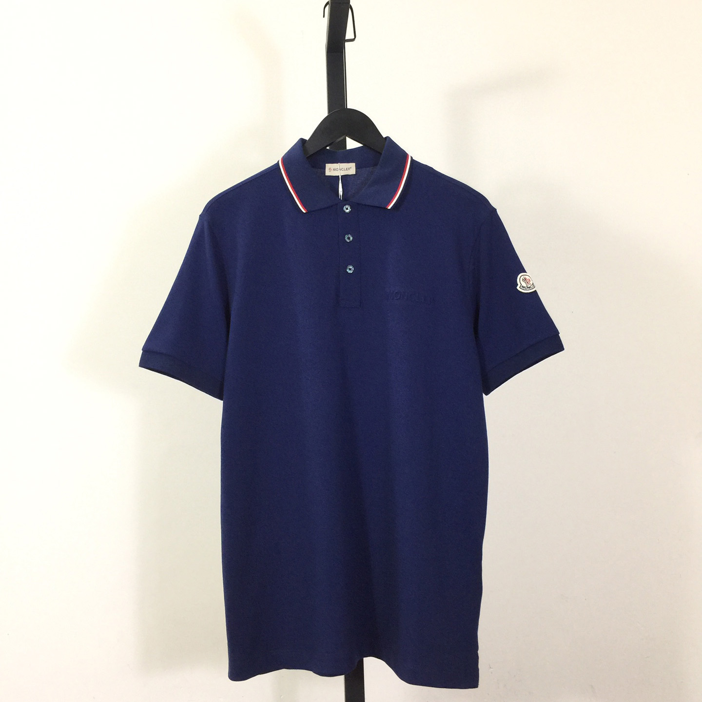 Moncler Logo Cotton Polo Shirt - DesignerGu