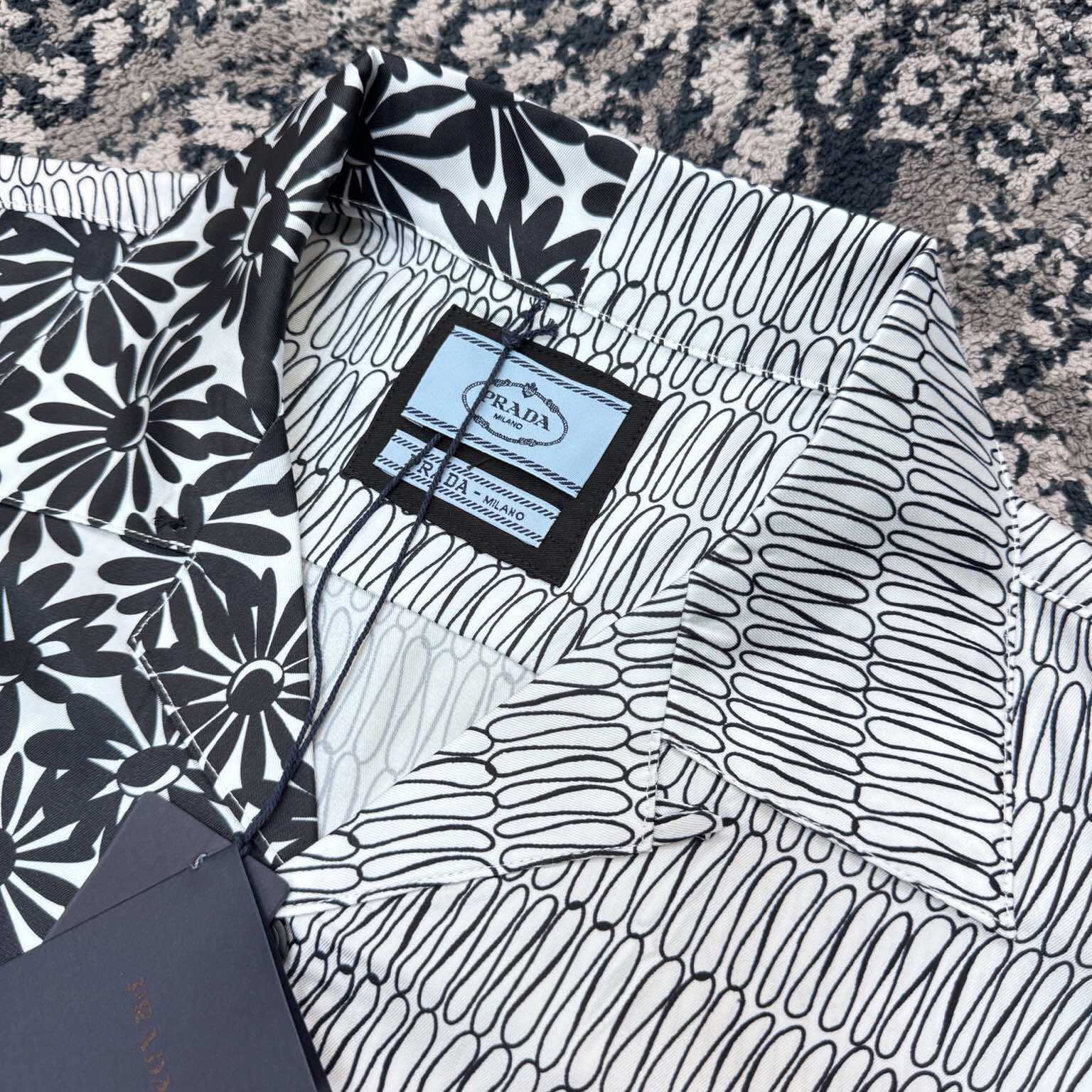 Prada Double Match Cotton Shirt - DesignerGu