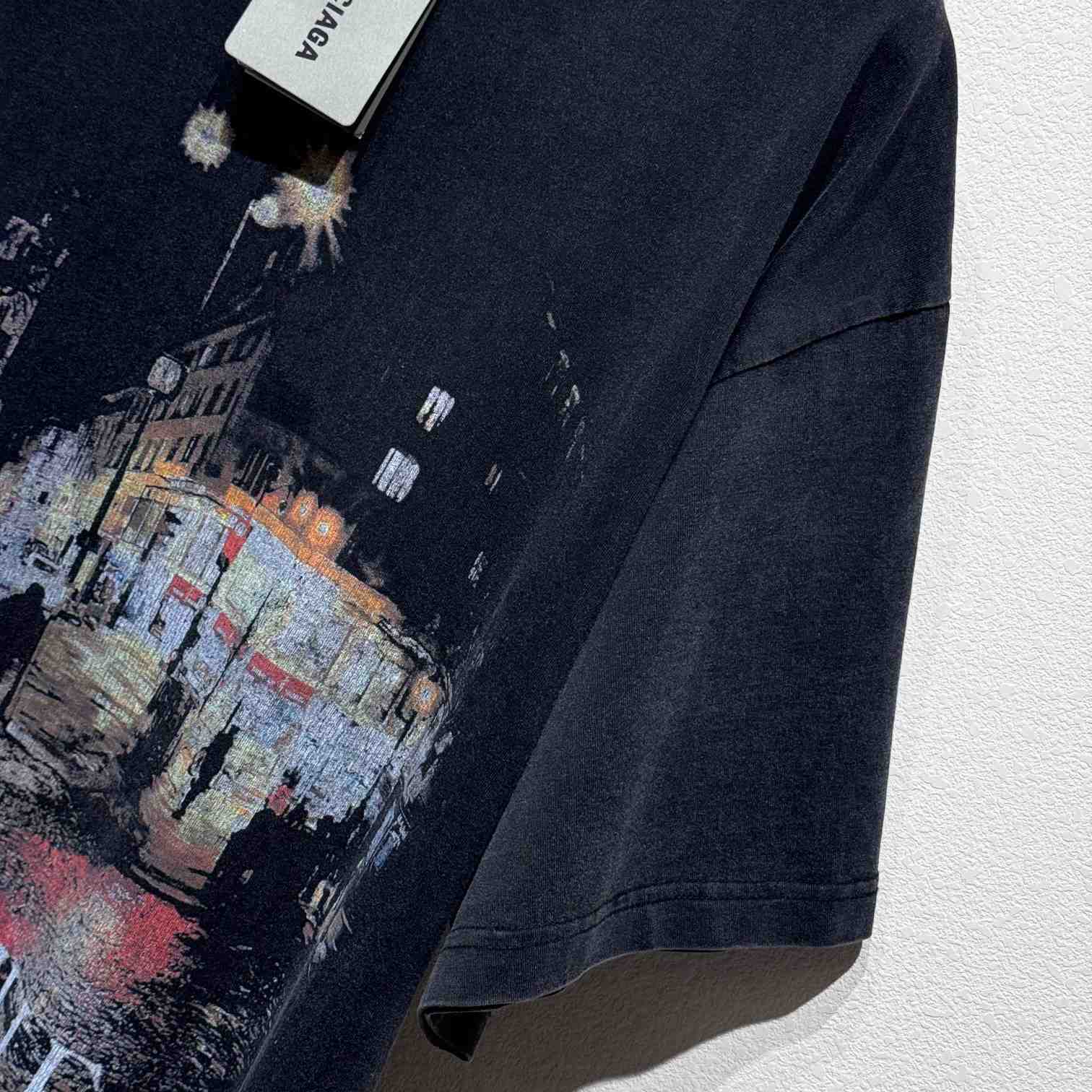 Balenciaga Belleville T-Shirt Oversized In Black Faded  - DesignerGu