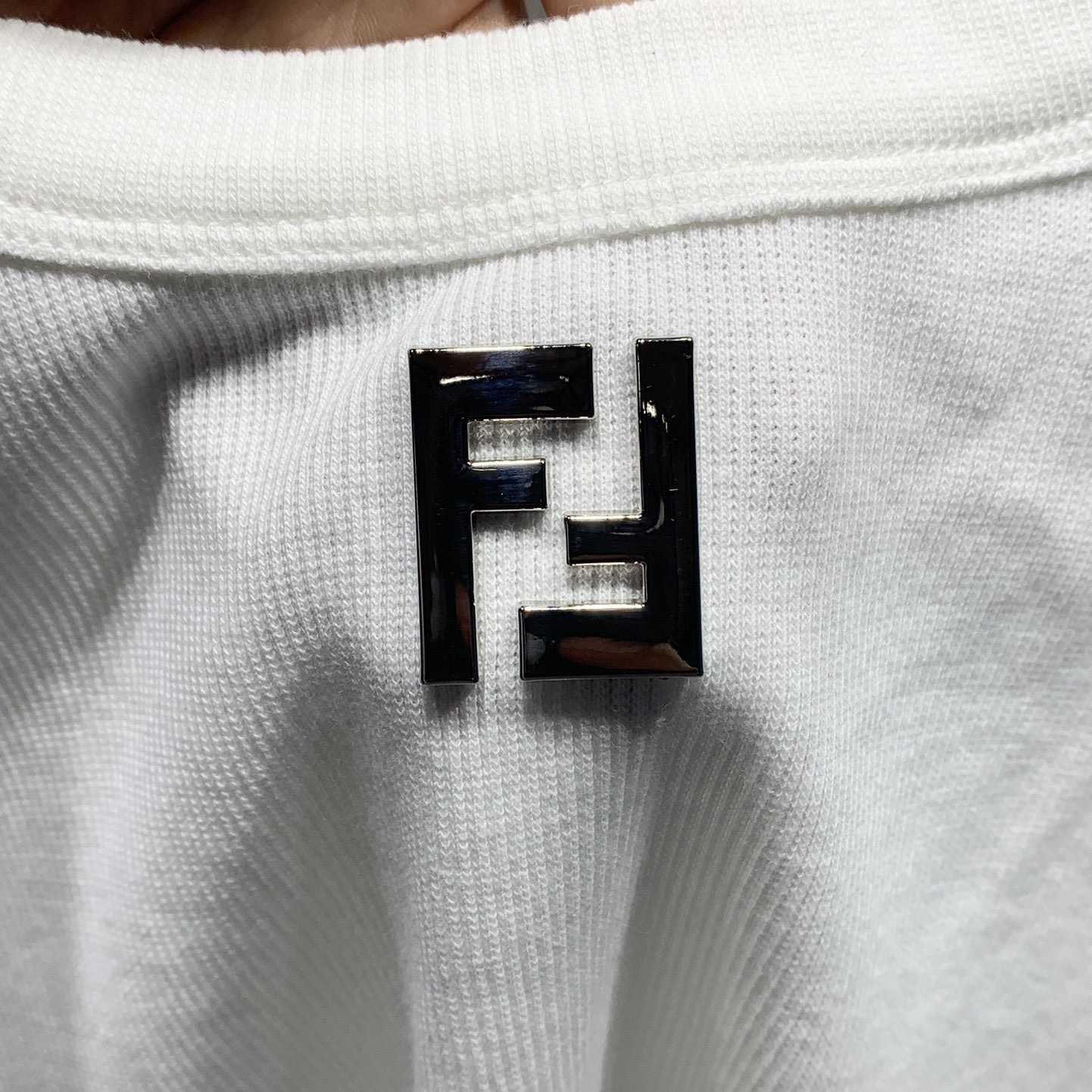 Fendi White Ff Logo Plaque Tank Top - DesignerGu