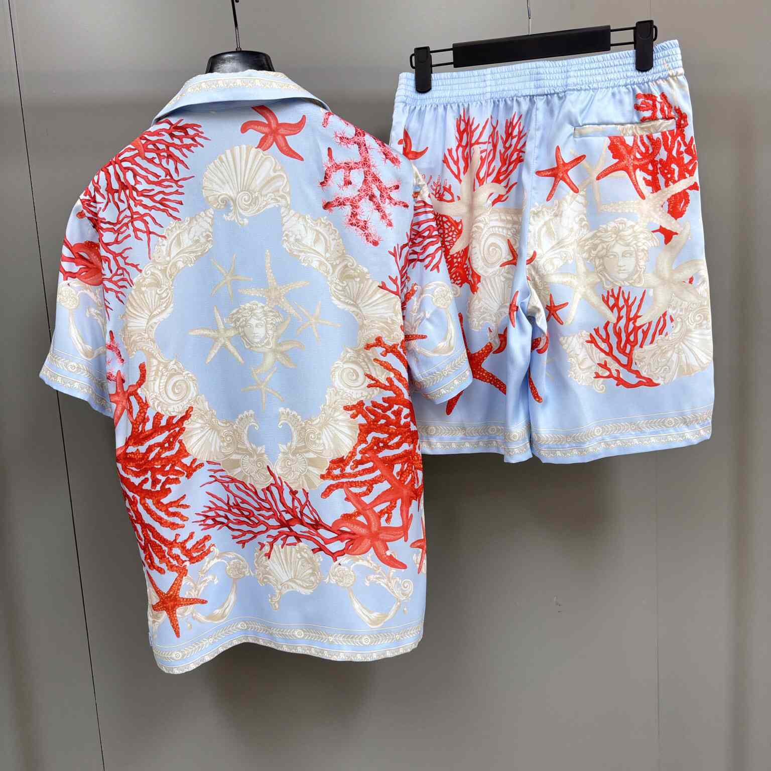 Versace Barocco Sea Silk Shirt & Shorts  - DesignerGu