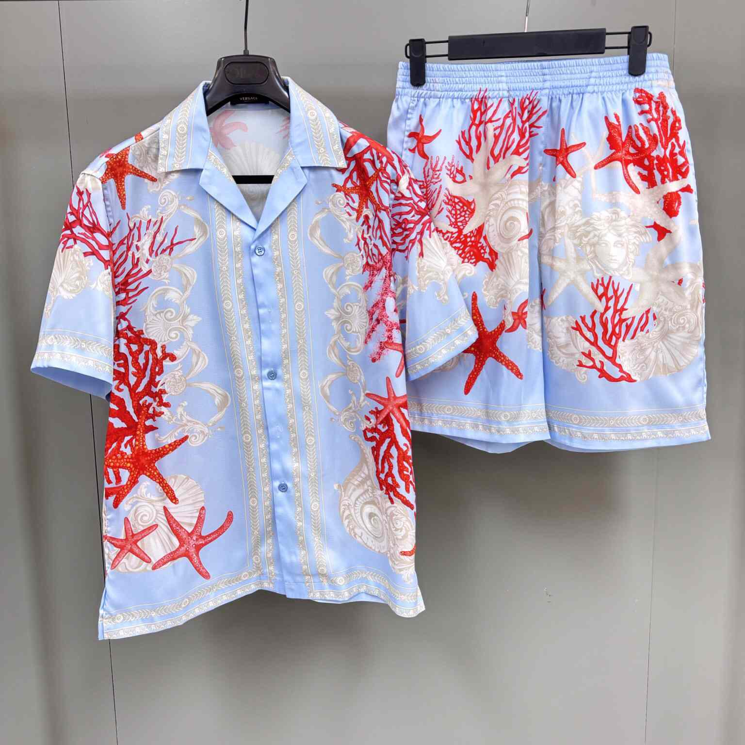 Versace Barocco Sea Silk Shirt & Shorts  - DesignerGu