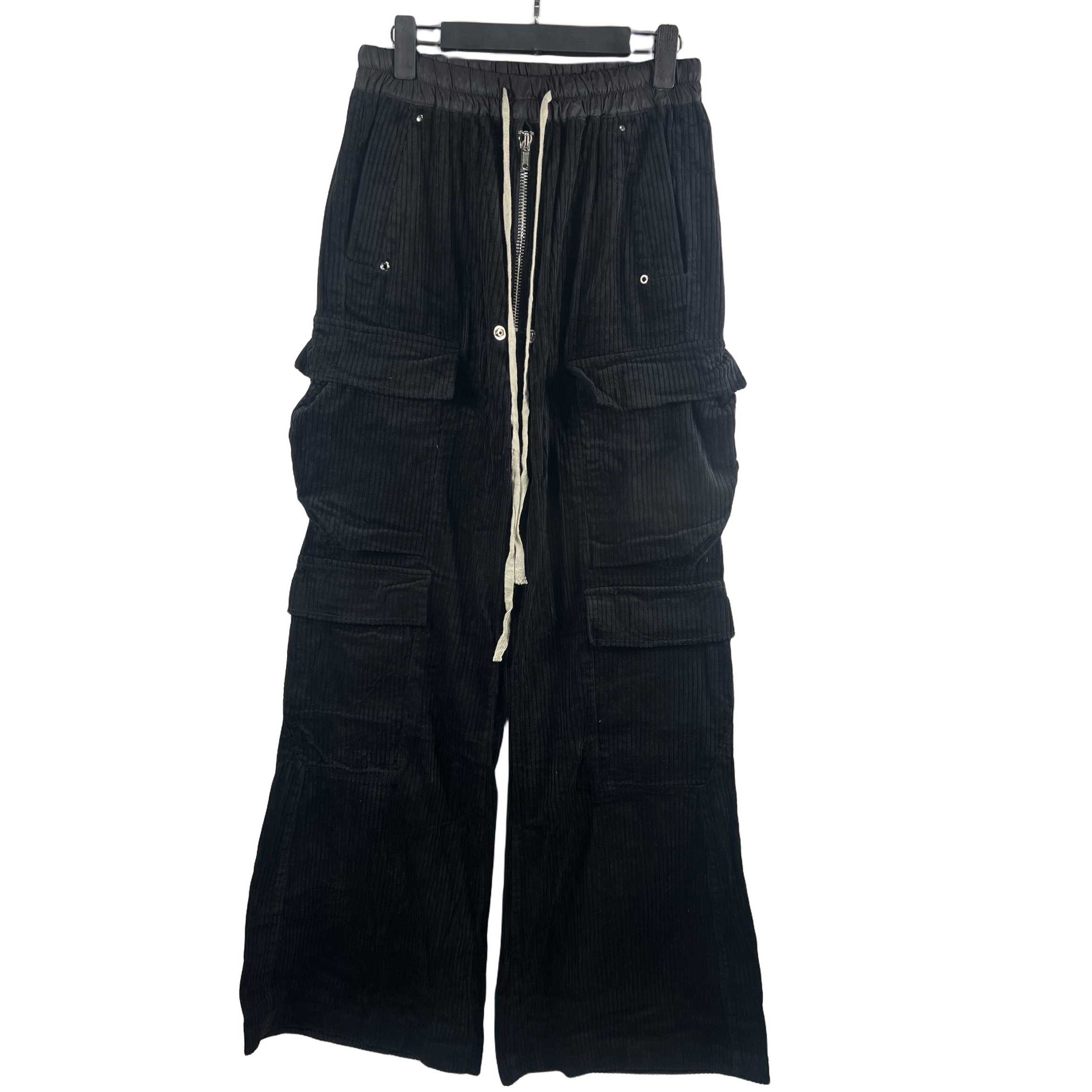 Rick Owens Black Double Jumbo Belas Cargo Pants - DesignerGu