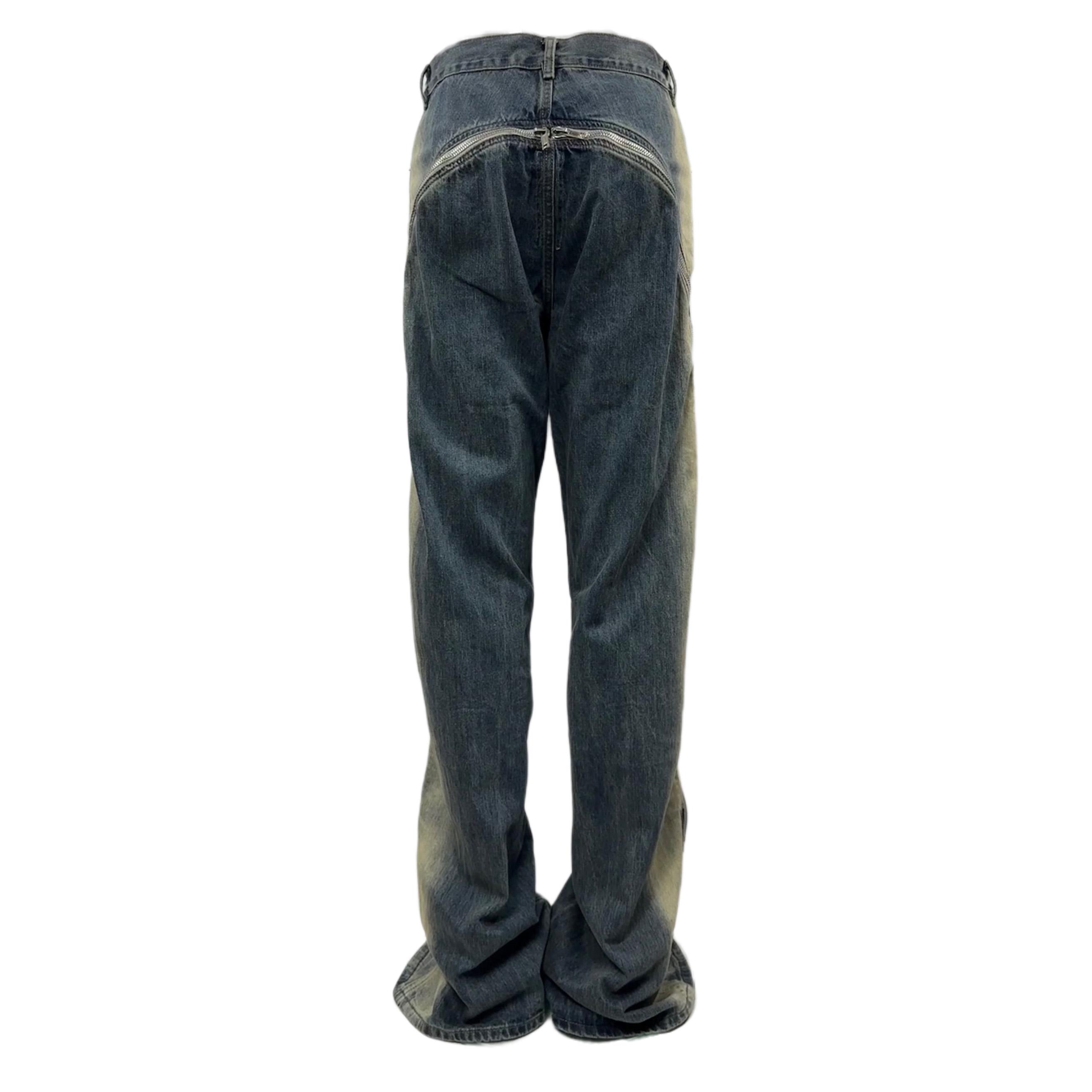 Rick Owens Blue Bolan Banana Straight-leg Flared Zip-embellished Jeans - DesignerGu