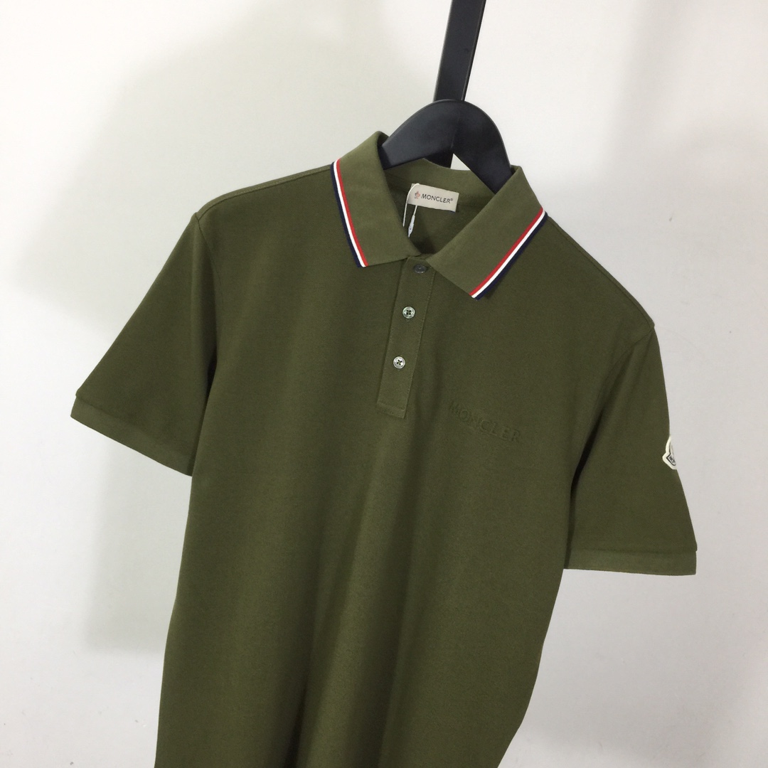 Moncler Logo Cotton Polo Shirt - DesignerGu