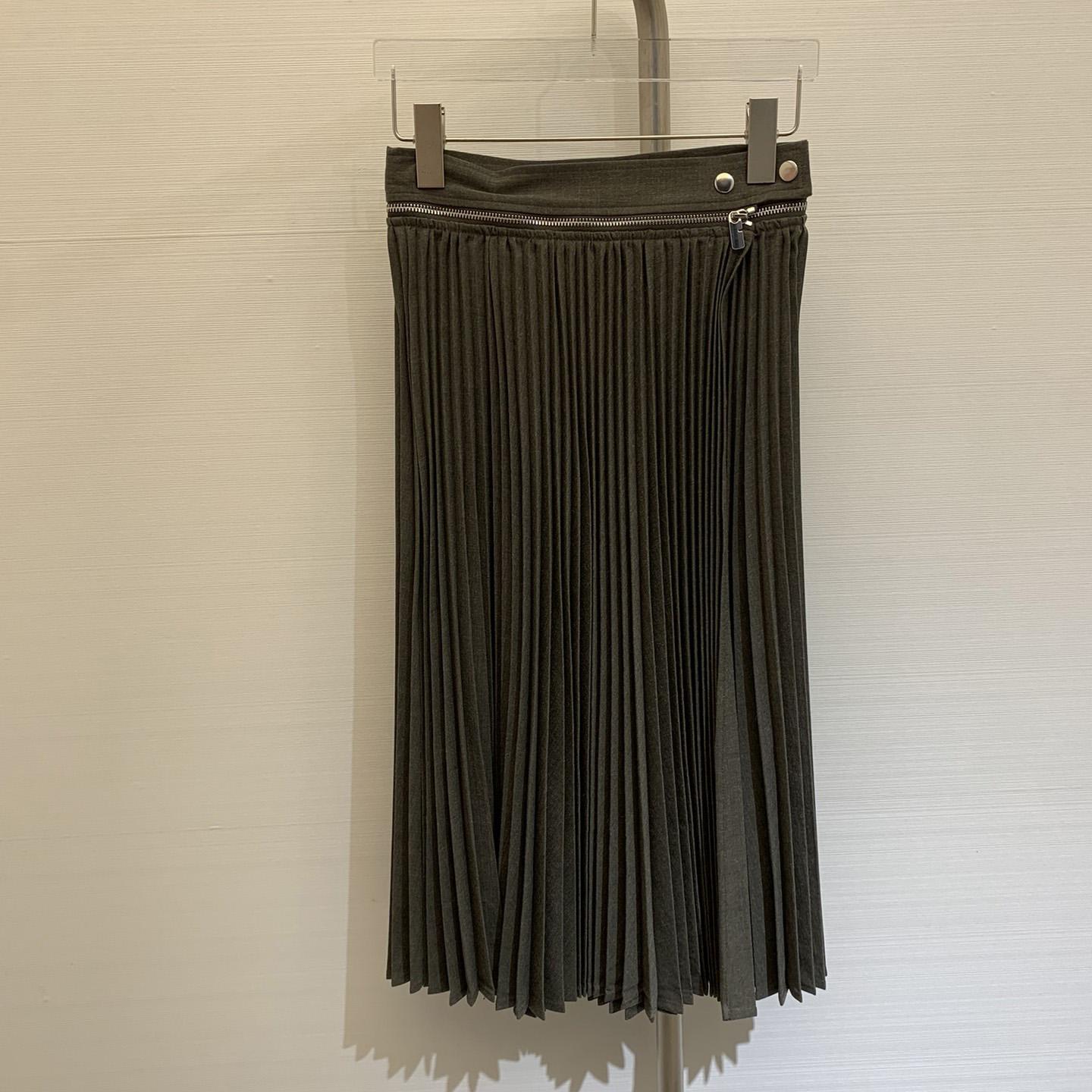 Burberry Pleated Wool Skirt - DesignerGu