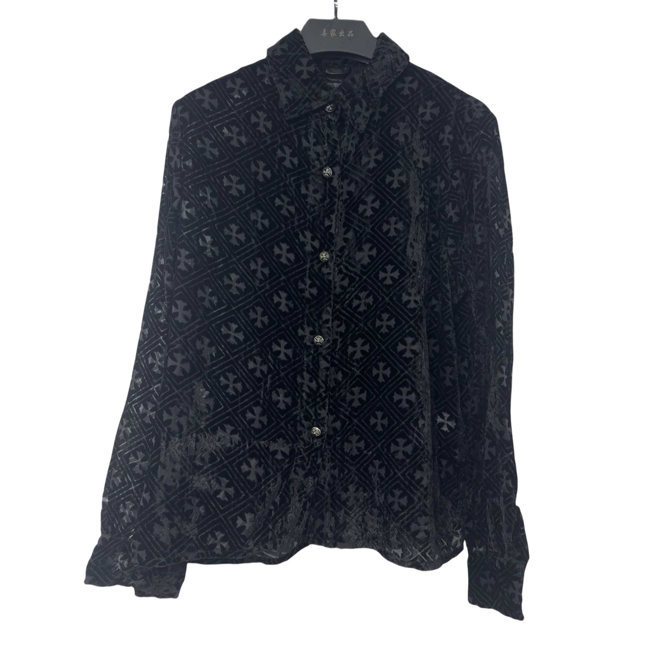 Chrome Hearts Heart Button Down Shirts  - DesignerGu