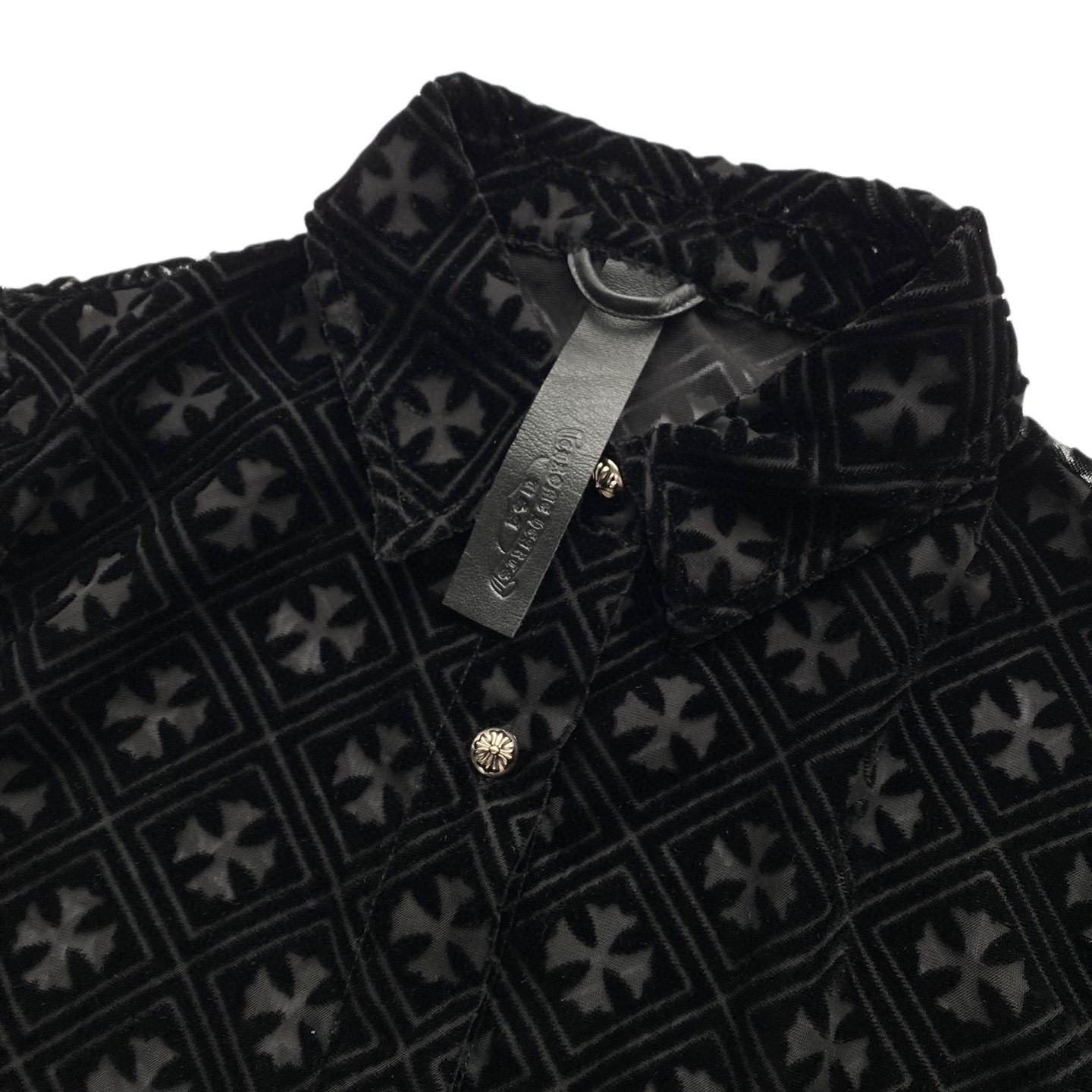 Chrome Hearts Heart Button Down Shirts  - DesignerGu