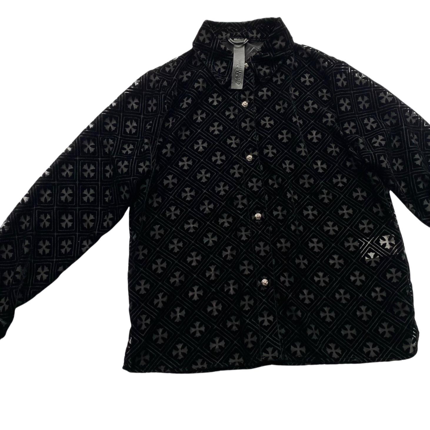 Chrome Hearts Heart Button Down Shirts  - DesignerGu