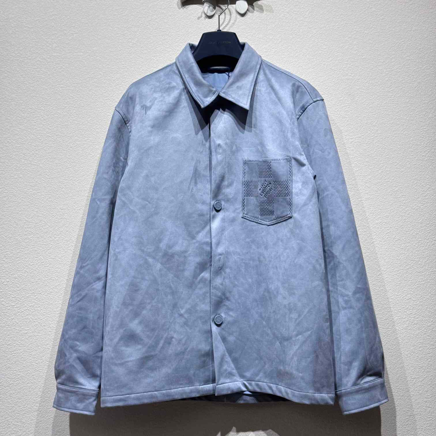 Louis Vuitton Long-Sleeved Suede Overshirt - DesignerGu