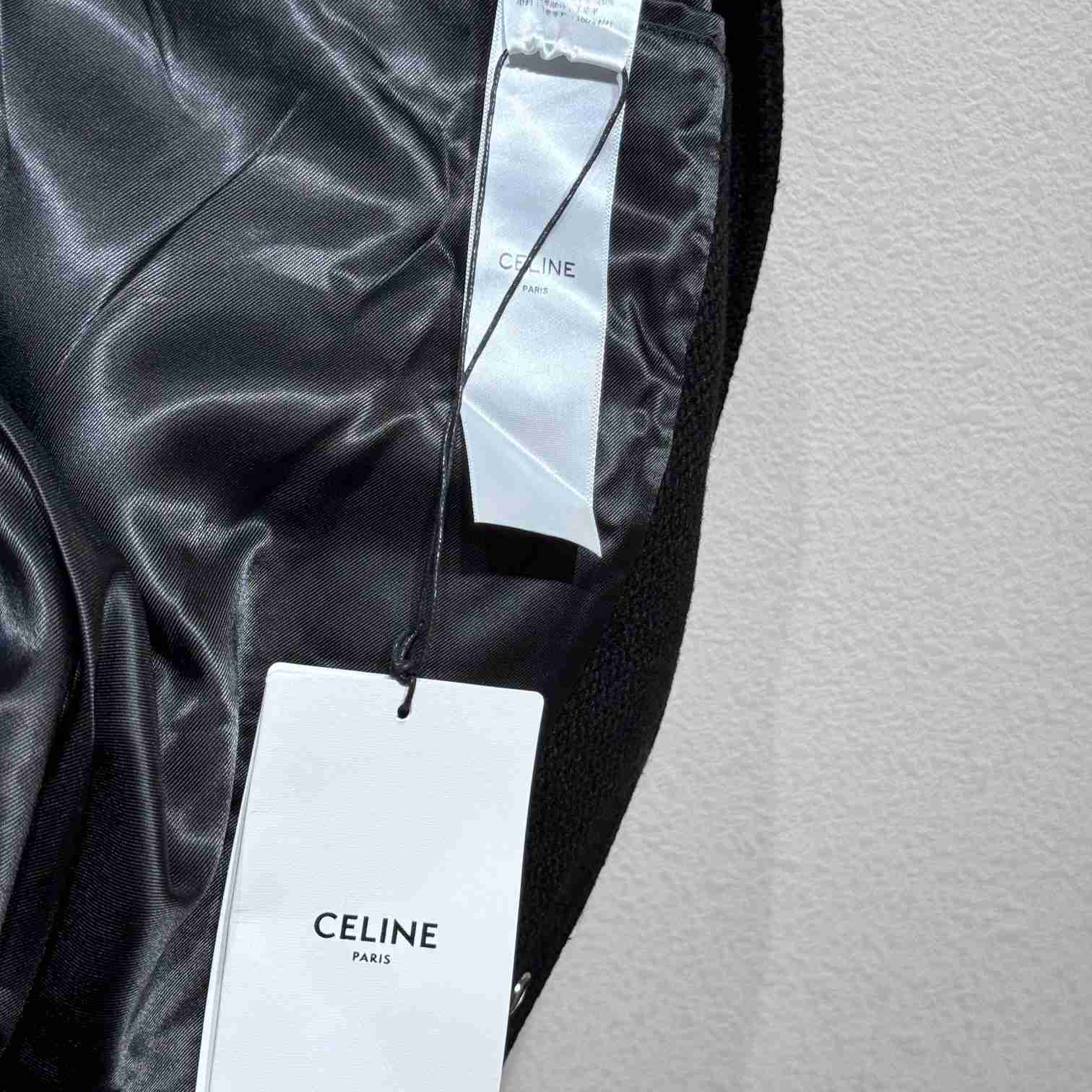 Celine Classic Teddy Jacket In Textured Wool - DesignerGu