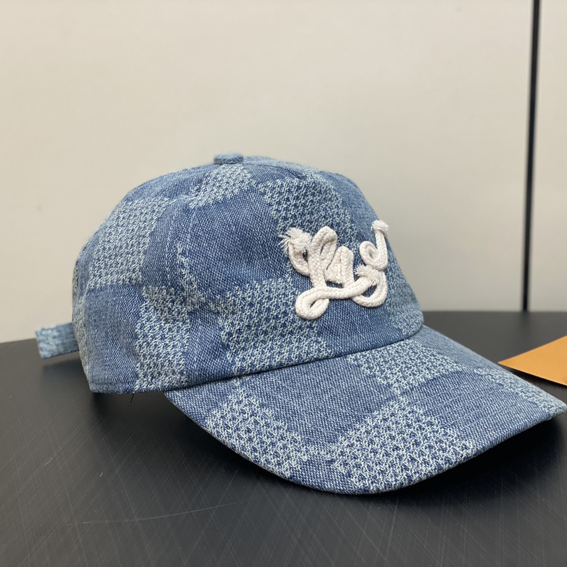 Louis Vuitton Damier Denim 3D Cap - DesignerGu