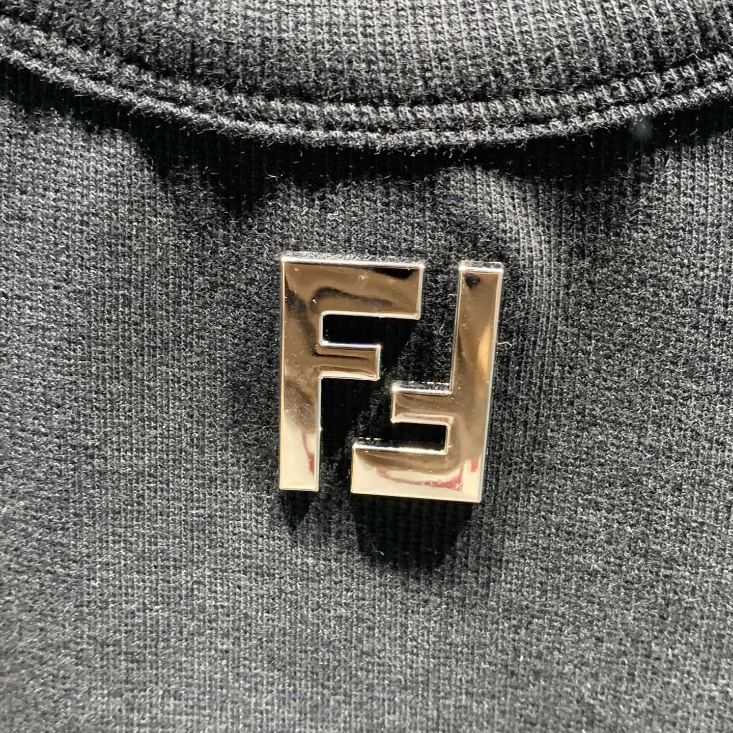 Fendi Black FF Logo Plaque Tank Top - DesignerGu