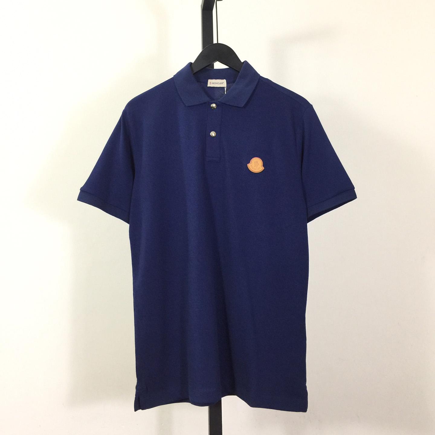 Moncler Logo Cotton Polo Shirt - DesignerGu