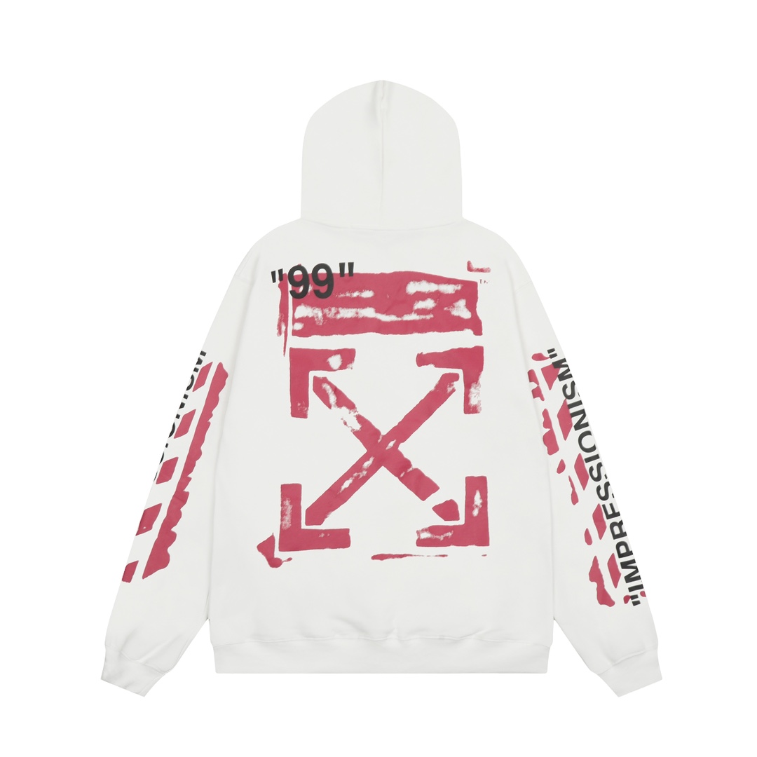 Off-White C/O Virgil Abloh Printed Cotton Hoodie - DesignerGu