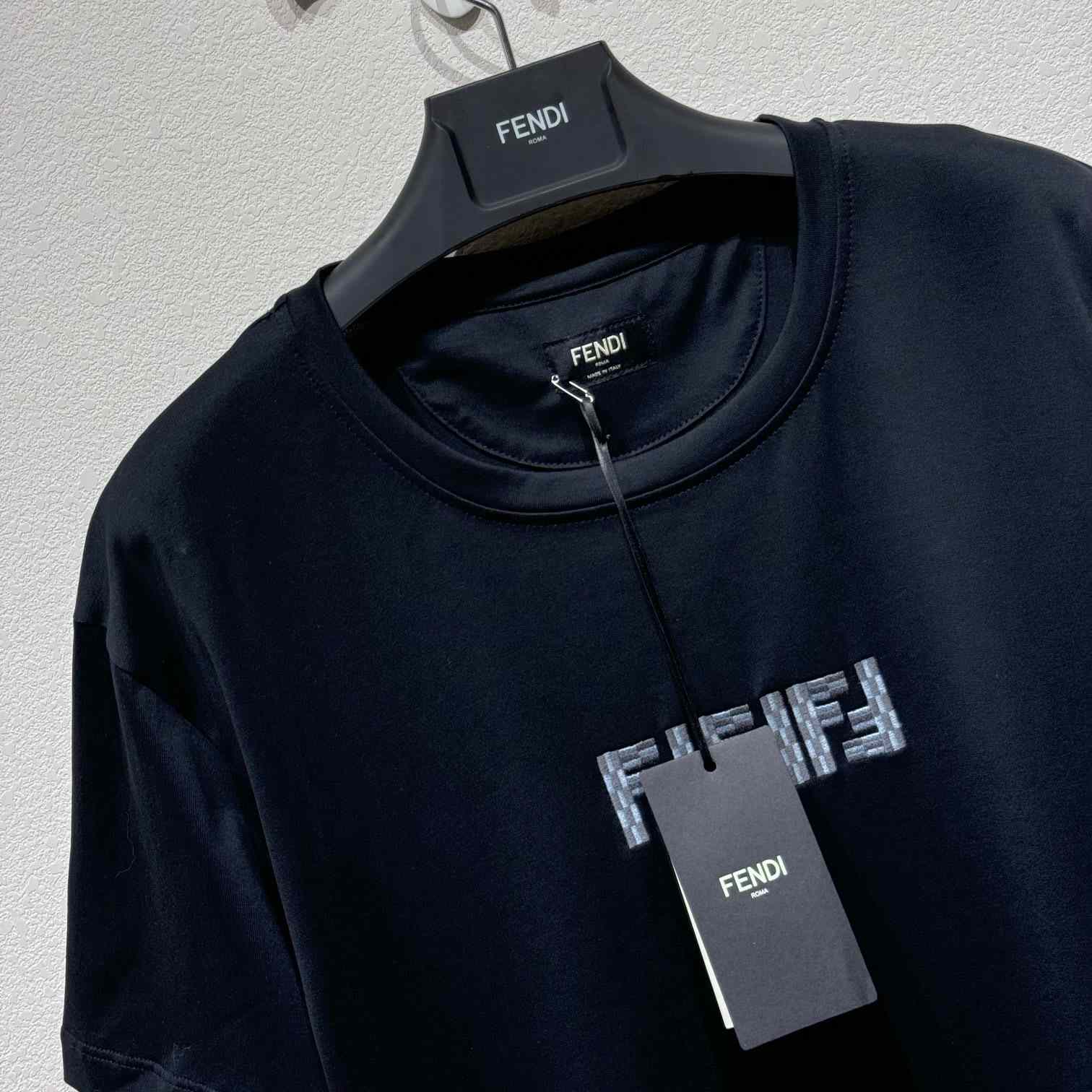 Fendi Short-Sleeved Crew Neck T-Shirt  - DesignerGu