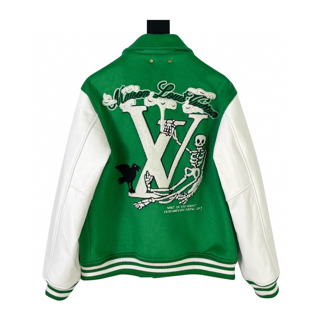 Louis Vuitton Leather Basketball Jacket - DesignerGu