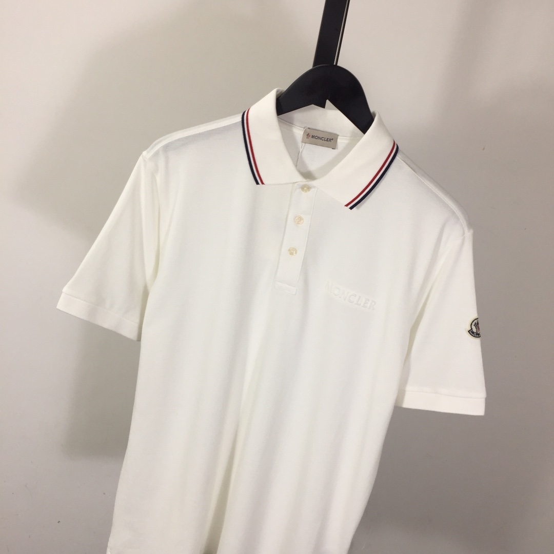 Moncler Logo Cotton Polo Shirt - DesignerGu