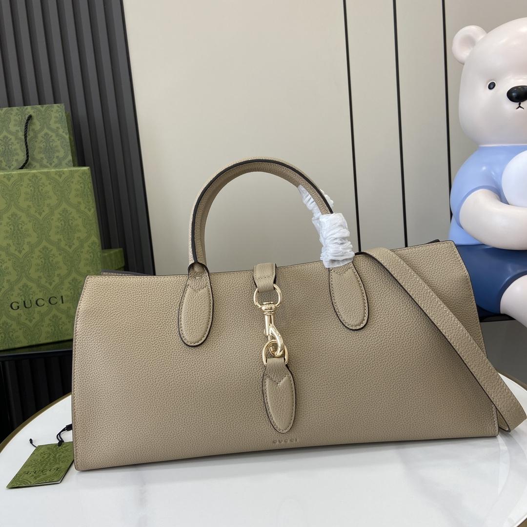 Gucci Medium Tote Bag With Hook Closure - DesignerGu