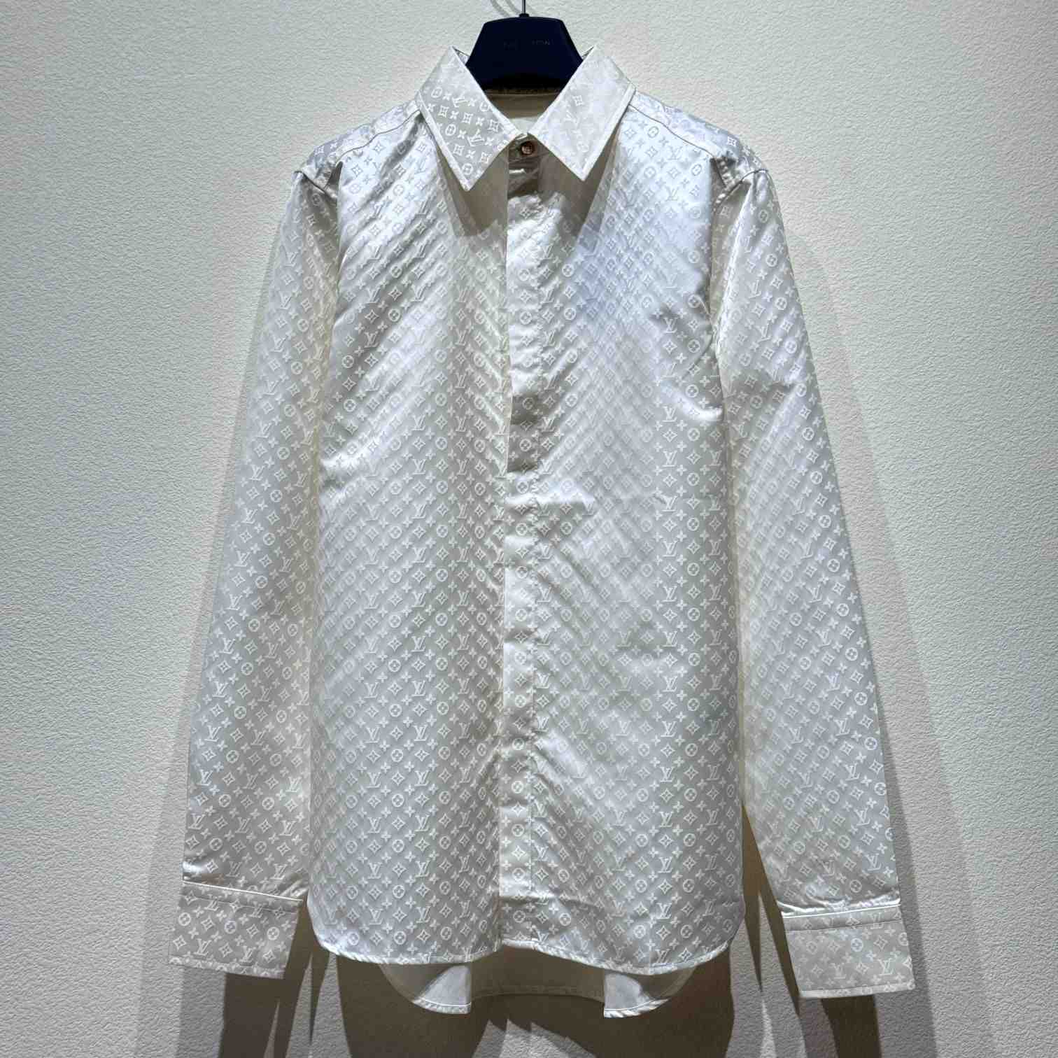 Louis Vuitton Monogram Long-Sleeved Silk Shirt   1AFJUD - DesignerGu