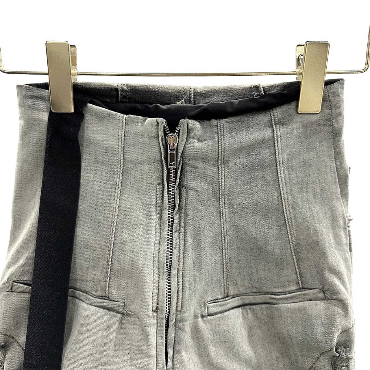 Rick Owens Distressed High-waist Mini Shorts  - DesignerGu