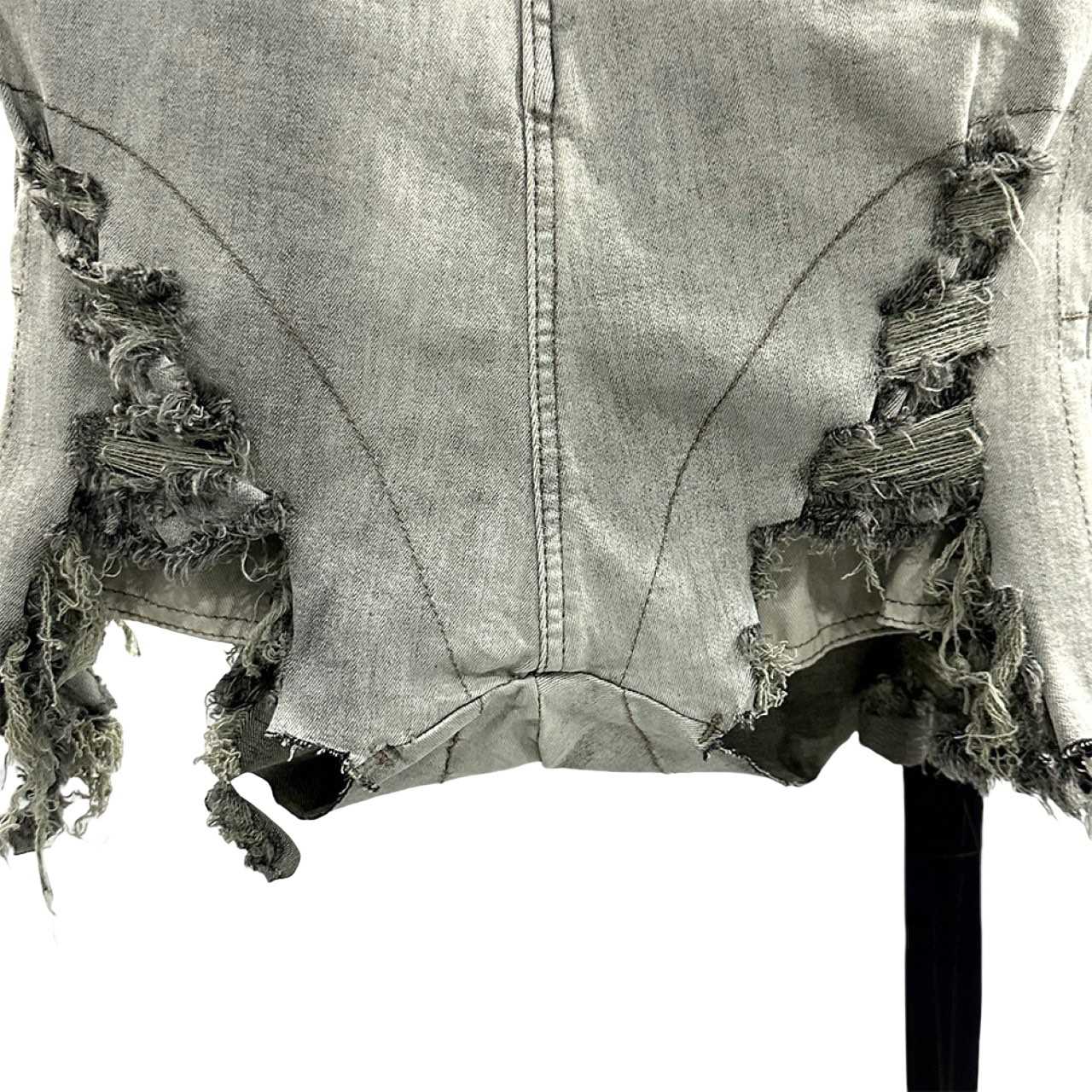 Rick Owens Distressed High-waist Mini Shorts  - DesignerGu